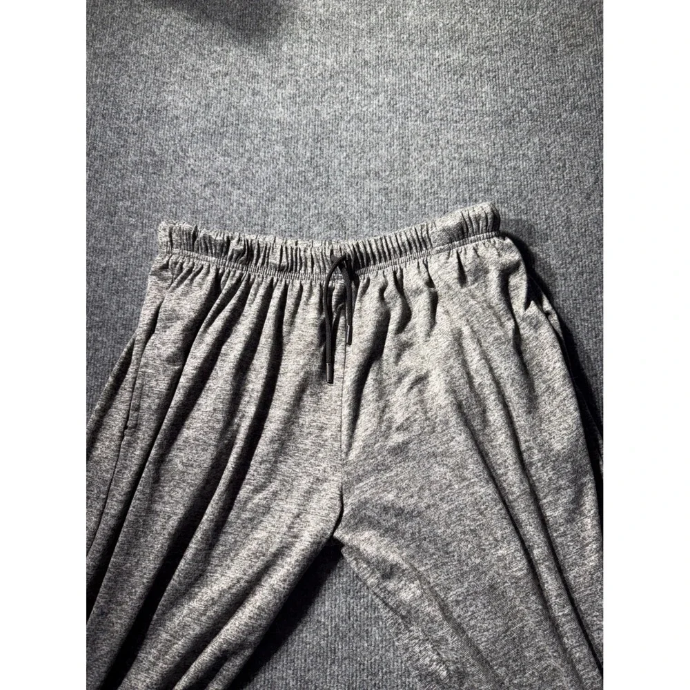 Isotone Mens Gray Heathered Lounge Pants Size Medium Performance Drawstring PJs
